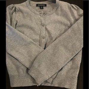 💖Girls Silver sparkly Cardigan Size 7/8💖